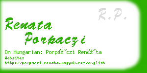 renata porpaczi business card